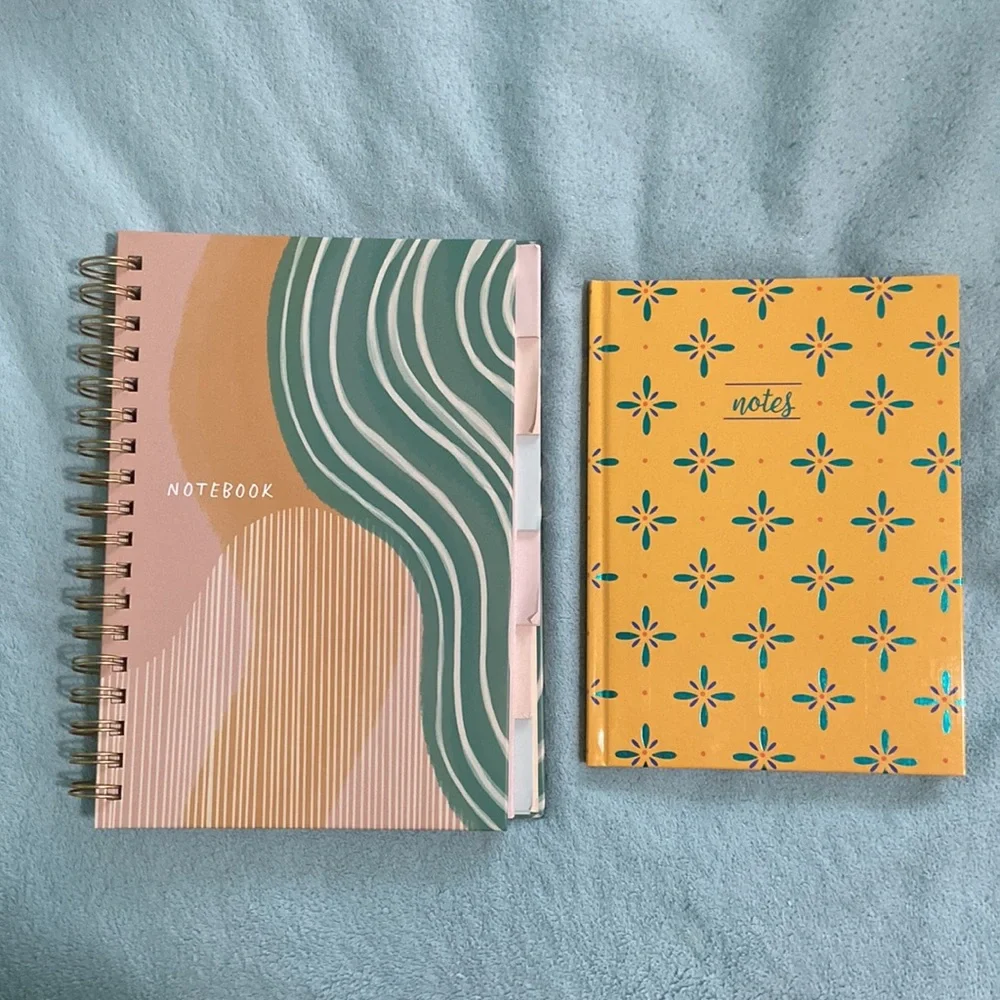 NWT 2 notebooks- 1 spiral ringed with paper tab sectioning and 1 bullet journal.
